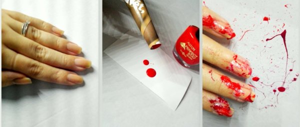 véres körmök vér manikűr halloween